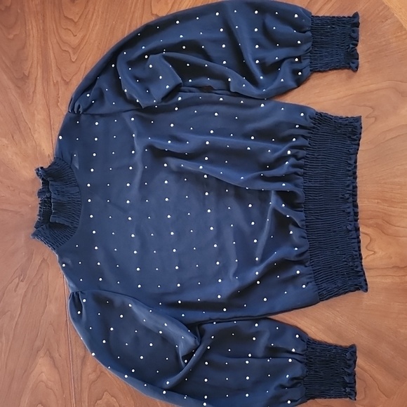 Sheer Rhinestone high neck top - Picture 1 of 11